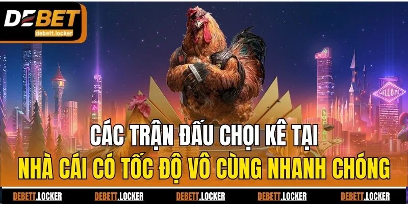 Các trận đấu chọi kê tại nhà cái có tốc độ vô cùng nhanh chóng