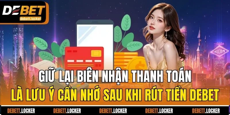 Giữ lại biên nhận thanh toán là lưu ý cần nhớ sau khi rút tiền Debet