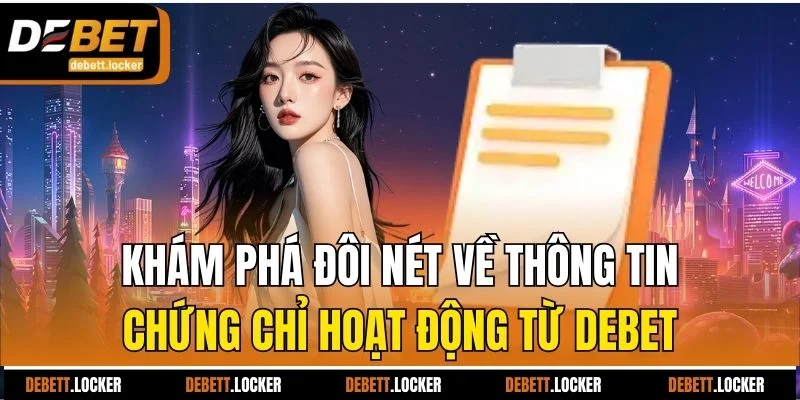 Khám phá đôi nét về thông tin chứng chỉ hoạt động từ Debet